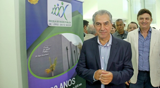 Vamos manter a saúde como a prioridade da gestão, seguida pela área de segurança pública, disse Azambuja durante inauguração de escola em Campo Grande / Foto: Divulgação