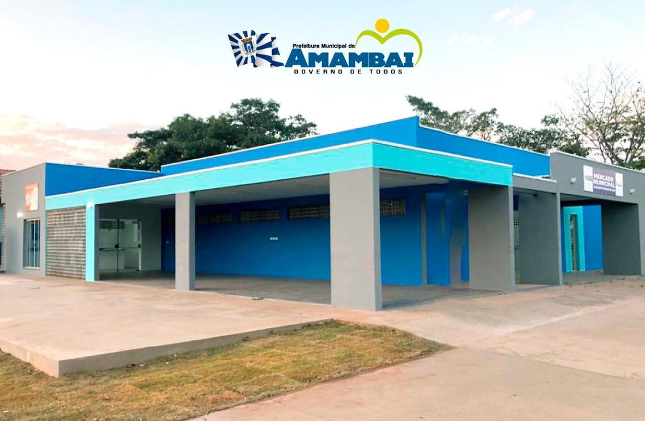 Por conta da chuva, parte forro do Mercado Municipal de Amambai desaba Mercado Municipal foi inaugurado no início de agosto deste ano / Foto: Decom