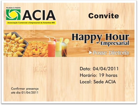 Acia de Amambai comemora posse da diretoria com happy hour Acia de Amambai comemora posse da diretoria com happy hour