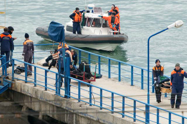 Rússia resgata mais caixas-pretas e 17 corpos de avião que caiu no Mar Negro Foto: Divulgação