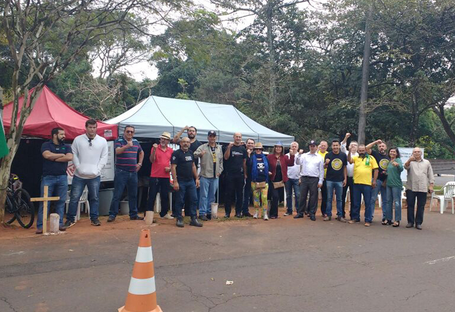 Acampamento de policiais civis governadoria / Foto: Divulgação