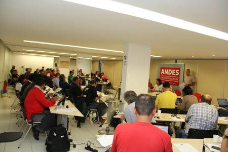 Reunião com os professores no Sindicato Nacional dos Docentes das Instituições de Ensino Superior - ANDES-SN