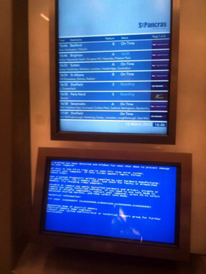 Dessa vez na estação ferroviária internacional de St. Pancras em Londres, Reino Unido.