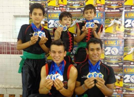 Escola Dragões de Fogo faz retrospectiva de 2014 e elabora metas para 2015 Ao todo foram sete troféus por equipes, nove troféus individuais (melhores atletas do evento), 111 medalhas de ouro, 54 medalhas de prata e 17 de bronze / Foto: Assessoria