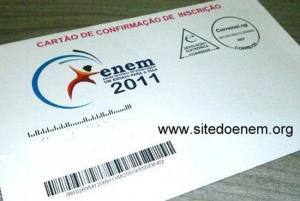 Cartões de confirmação do Enem serão distribuídos a partir do dia 10
