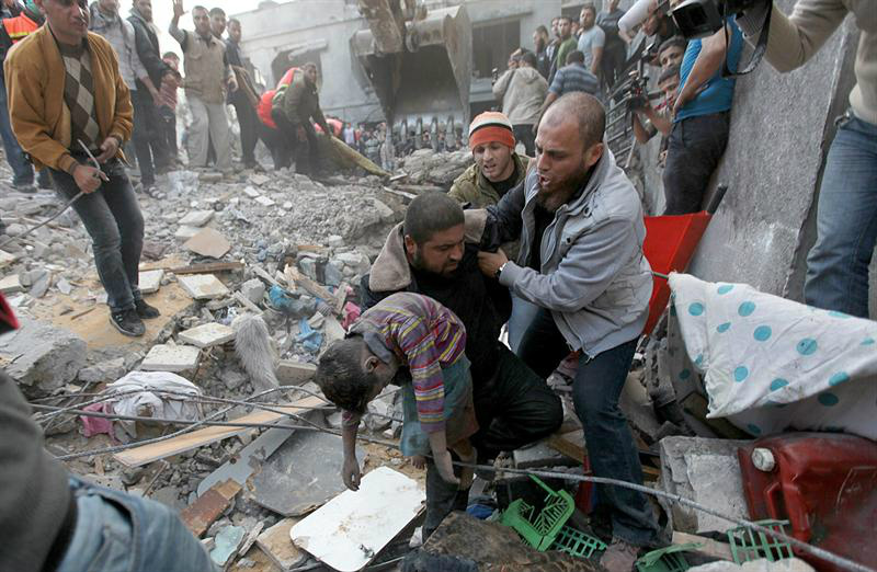 Gaza: ofensiva israelense matou 589 pessoas, líderes mundiais tentam cessar-fogo