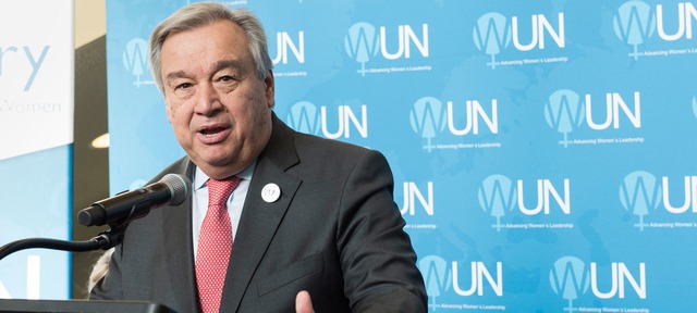 Secretario-geral da ONU, António Guterres.