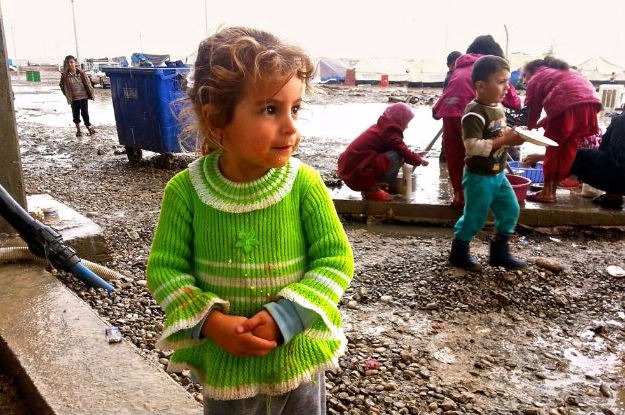 Menina iraquiana em acampamento para deslocados internos, no norte do Iraque. Foto: Ocha/Brandon Bateman