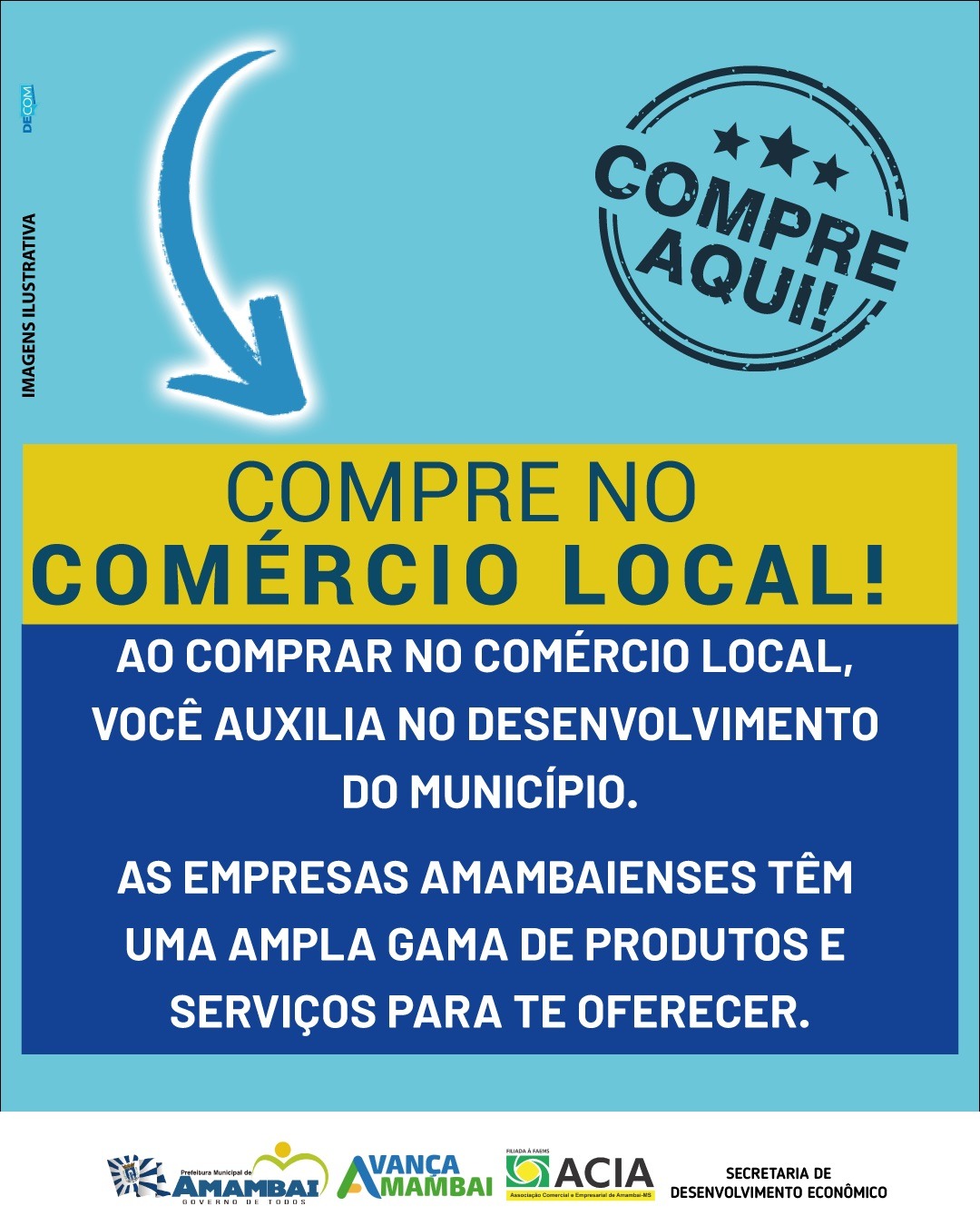 Prefeitura lança campanha "Compre Aqui" para fortalecer comércio local