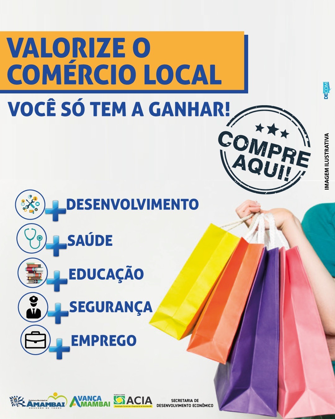 Prefeitura lança campanha "Compre Aqui" para fortalecer comércio local
