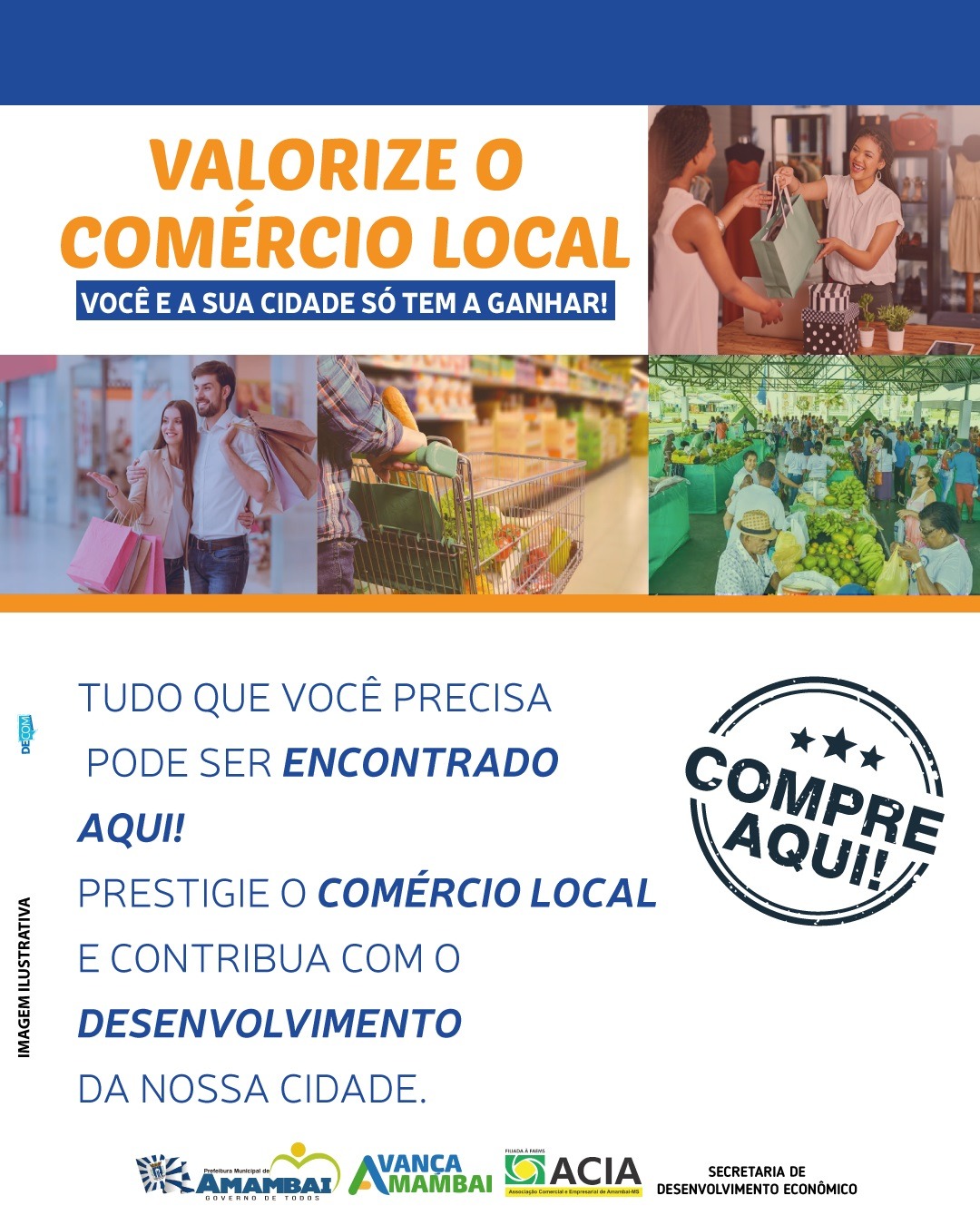 Prefeitura lança campanha "Compre Aqui" para fortalecer comércio local
