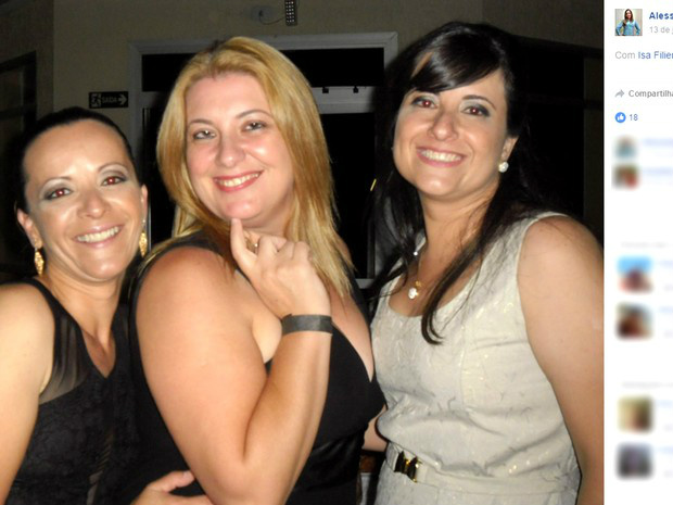 Alessandra, a ex-mulher do atirador e Liliane; todas morreram na chacina em Campinas (Foto: Reprodução / Facebook)