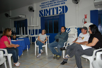 Dr. Bandeira durante reuniao com membros da diretoria do Simted / Foto: Moreira Produções