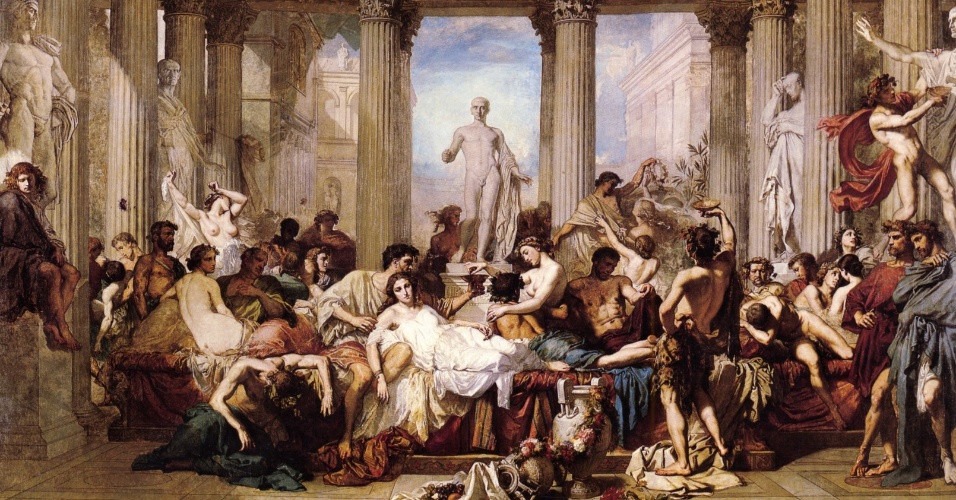 Pintura que representa uma parte da festa da colheita na Roma Antiga (Reprodução/Reprodução)