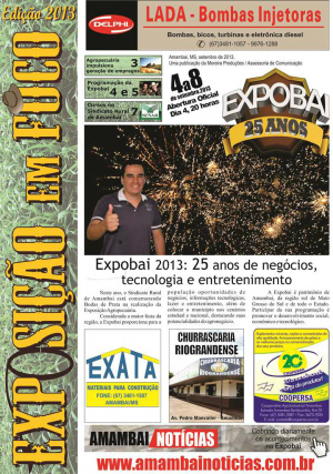 Capa do Informativo Expobai em Foco produzido pela  Moreira Produções / Assessoria de Comunicação.