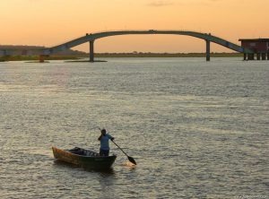 Por do sol no rio Paraguai é um dos espetáculos de Corumbá.Foto: Divulgação 