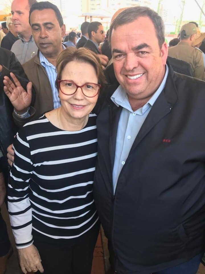 Vereador presta conta de suas ações em 2019 Vereador Dilmar Bervian e a Ministra da Agricultura, Tereza Cristina / Foto: Assessoria
