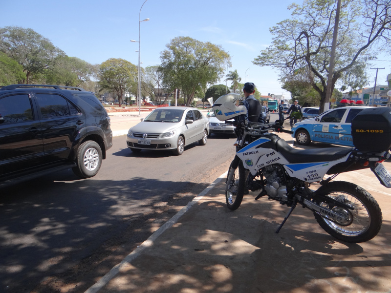 Blitz na praça Coronel Valêncio de Brum.