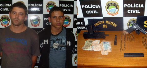 Membros de quadrilha são presos com submetralhadora e pistola israelense