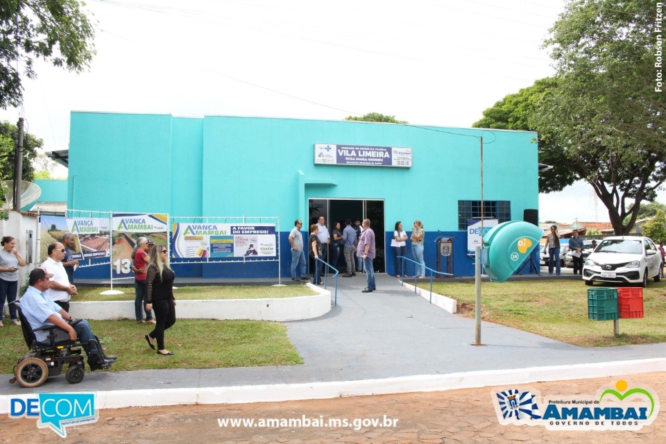 Reforma e ampliação do Posto de Saúde da vila Limeira é inaugurada Os recursos foram viabilizados pela senadora Simone Tebet e pela prefeitura de Amambai / Foto: Decom