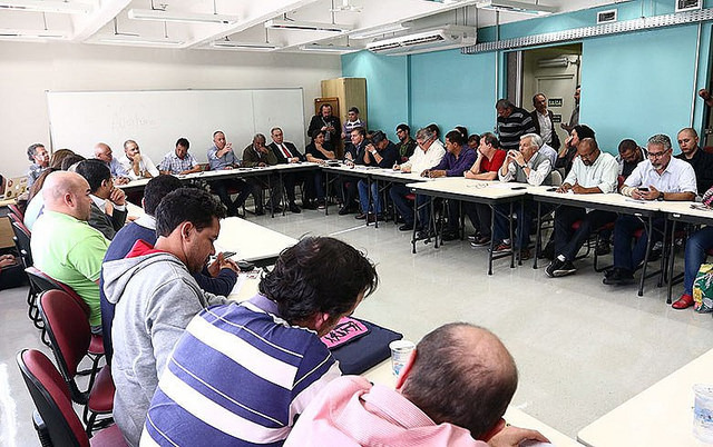 Centrais mantêm mobilização para o dia 30 contra reformas Reunião no Dieese teve participação de centrais e movimentos sociais / Foto: Roberto Parizotti/CUT