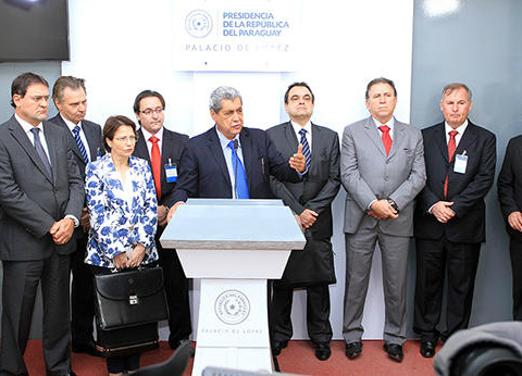 Governador André Puccinelli e comitiva, durante viagem ao Paraguai