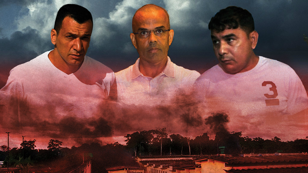 Marcos Willians Hermes Camacho, o ''Marcola'', à frente do PCC;Luiz Fernando da Costa, o ''Fernandinho Beira-Mar'', à frente do CV;José Roberto Fernandes Barbosa, o “Compensa”, à frente do FDN.(Foto: Divulgação)