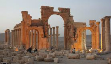 Imagem da antiga cidade de Palmira no centro da SíriaImagem Youssef Badawi/EPA/Agência Lusa