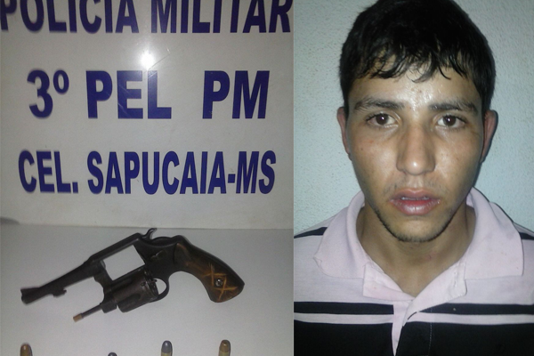 PM apreende revólver em Coronel Sapucaia