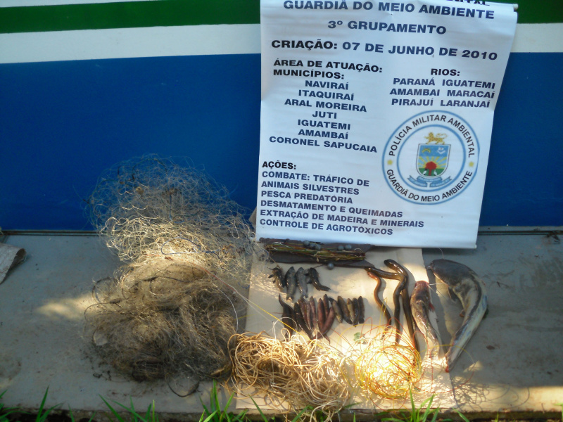 PMA prende três pessoas por transporte e captura de pescado