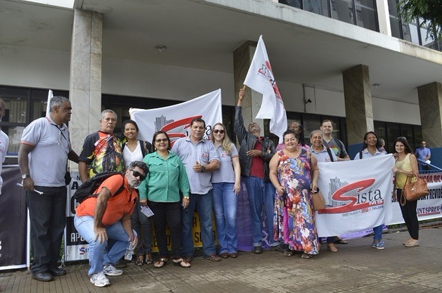 Trabalhadores e sindicalistas de MS nas ruas em protesto à Reforma Foto: Divulgação