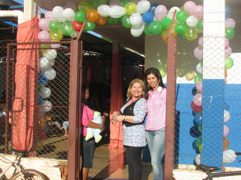 A diretora e a coordenadora da escola polo João Rodrigues, Antônia Oceny (E) e Elziane Zacarias.