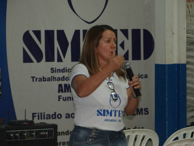 Presidente do Simted, professora Olga Tobias Mariano
