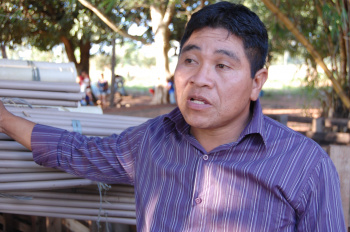 Rubens Aquino, capitão da aldeia Amambai.