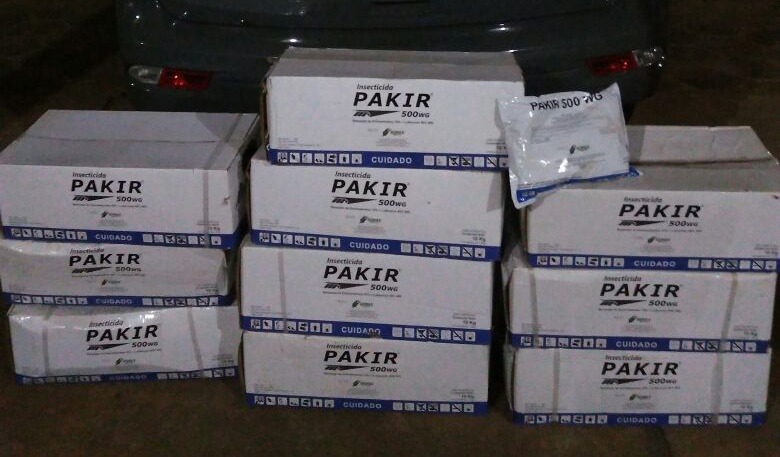 DOF apreende agrotóxicos contrabandeados do Paraguai