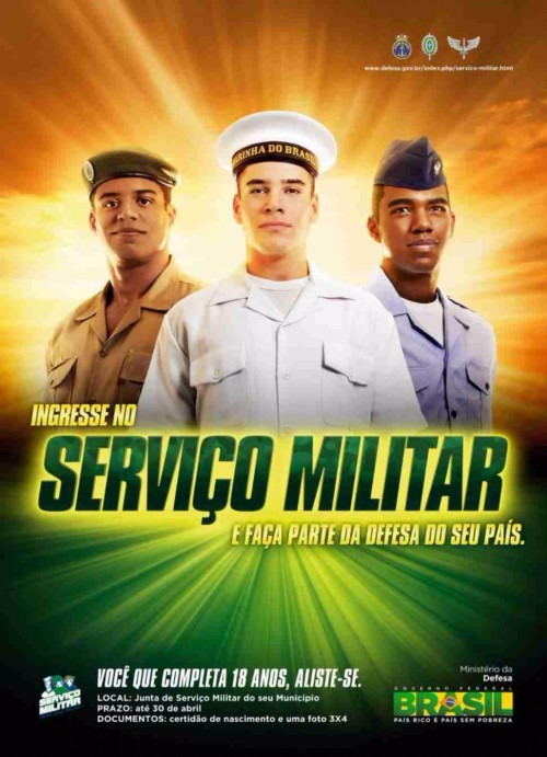 Prazo para alistamento militar termina nesta sexta-feira (30) Prazo para alistamento militar termina nesta sexta-feira (30)