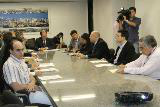 Reunião aconteceu na sala da Presidência, na Assembleia Legislativa.