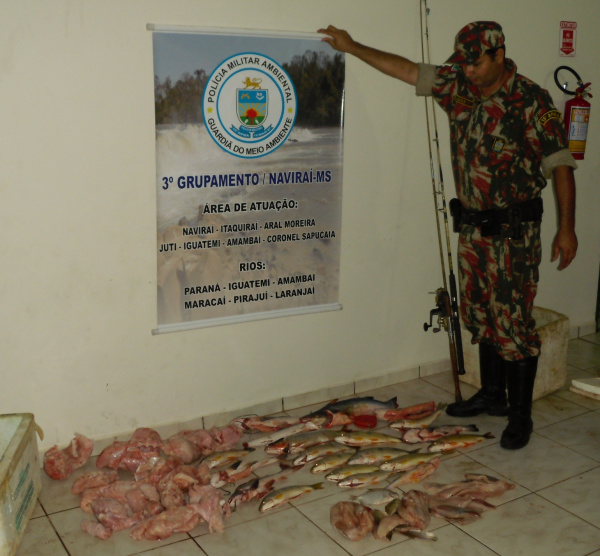 PMA prende dono de pesqueiro com pescado e carne de jacaré ilegais e aplica multa de R$ 11,9 mil