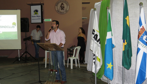Presidente do Sindicato Rural de Amambai, Christiano da Silva Bortolotto fez o lançamento do Sindclub na sede do sindicato. Foto: Assessoria SRA.