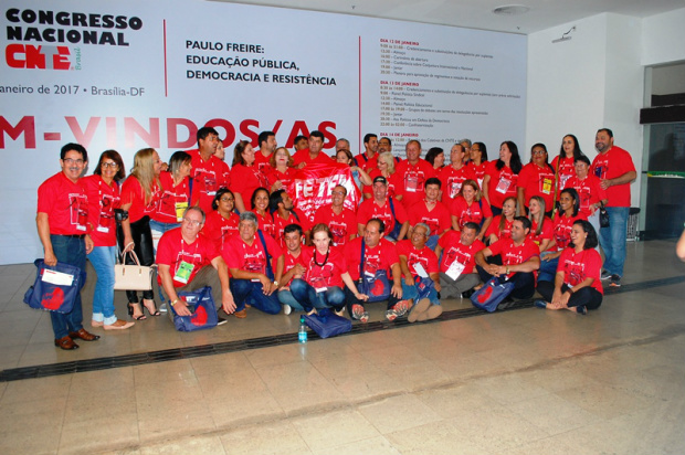 A presidente do Simted de Amambai, Olga Mariano, está presente no congresso / Foto: Divulgação