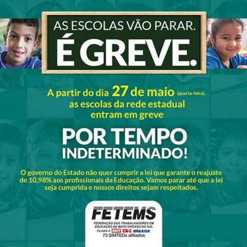 Em Amambai, trabalhadores da Educação se mobilizam na greve