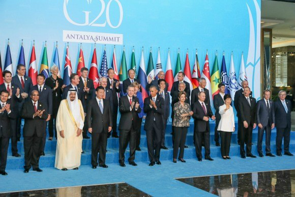 No G20, Dilma alerta para risco de concessão de subsídios agrícolas distorcivos Presidenta Dilma Rousseff durante fotografia oficial da Cúpula do G2 / Foto: Divulgação