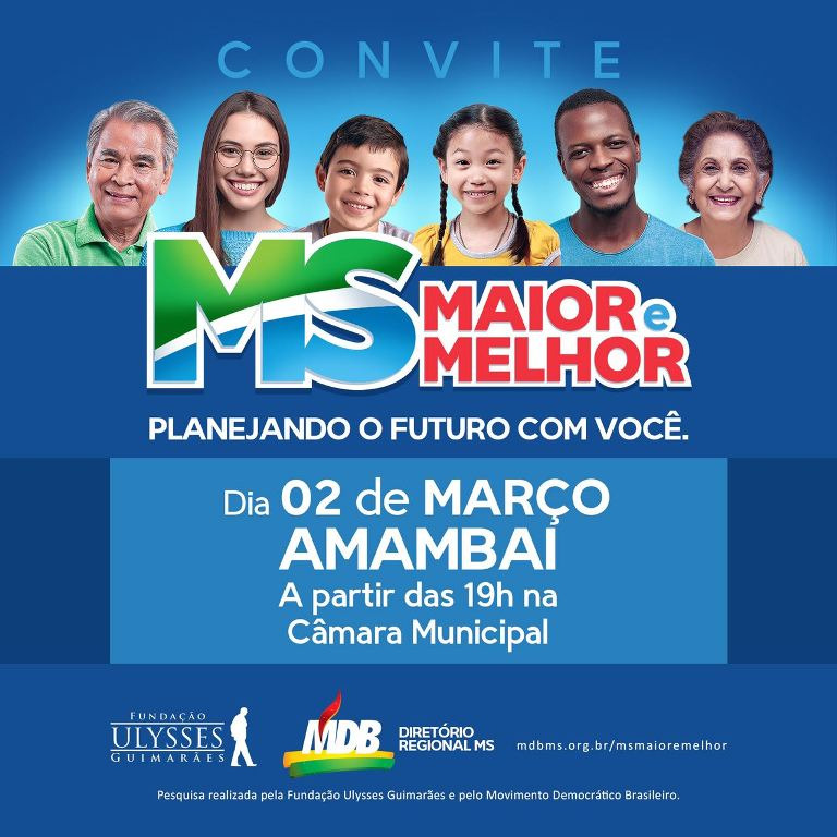 Ex-governador André Puccinelli vai estar em Amambai na sexta-feira (02) Ex-governador André Puccinelli vai estar em Amambai na sexta-feira (02)