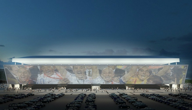 Corinthians testa o 'maior telão do mundo' em seu estádio em Itaquera Estádio do Corinthians terá o maior telão do mundo em arenas esportivas, com 170 m x 20 m Coutinho, Diegues, Cordeiro/DDG