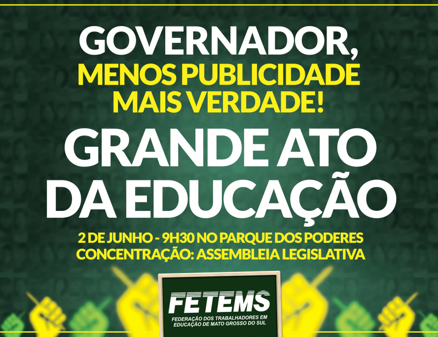 Após ação do Governo greve da educação de Mato Grosso do Sul chega a 80%