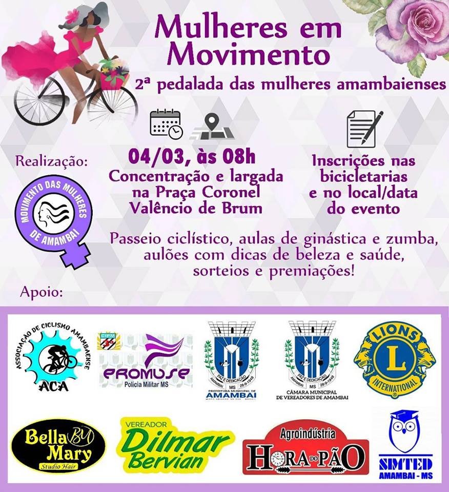 Mês da mulher terá programação especial em Amambai Mês da mulher terá programação especial em Amambai
