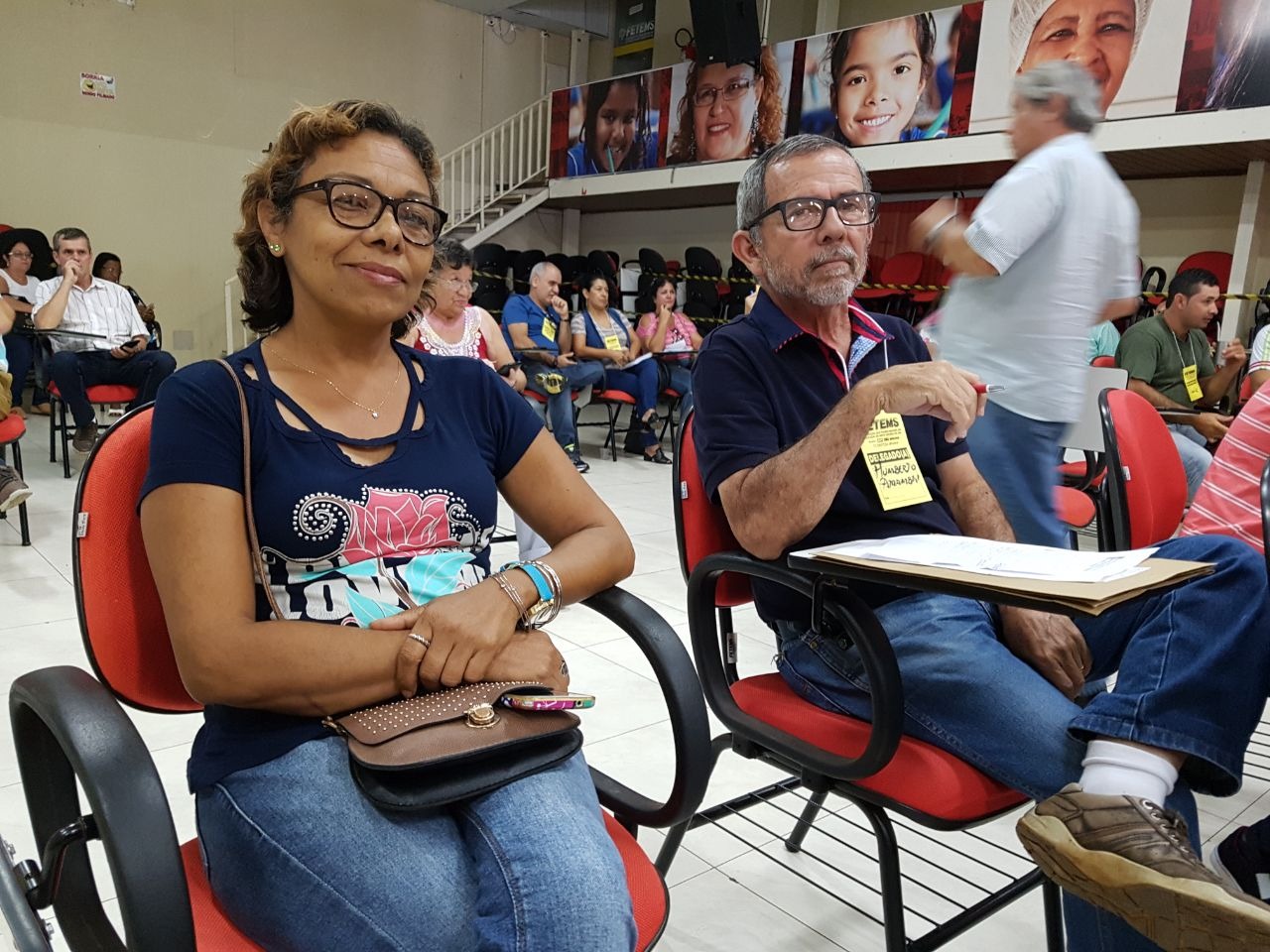 Maria Antônio e Humberto Vilhalva durante o Conselho / Foto: Assessoria