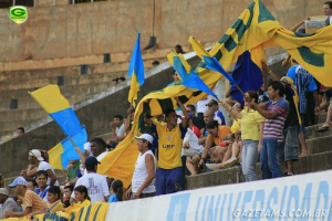 Torcida do Cene comemora classificação. Foto: Gazeta MS