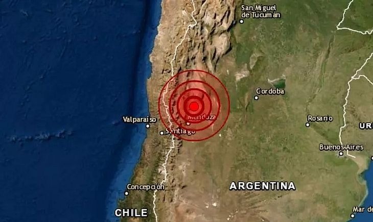 Terremoto é registrado perto da fronteira da Argentina com o Chile Foto: divulgação