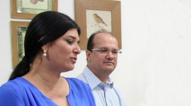 A governadora em exercício, Rose Modesto, e o secretário de Justiça e Segurança (Foto: Divulgação)